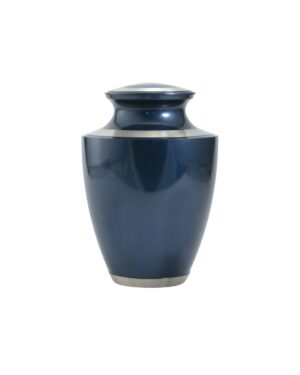 Moonlight Blue Brass Urn