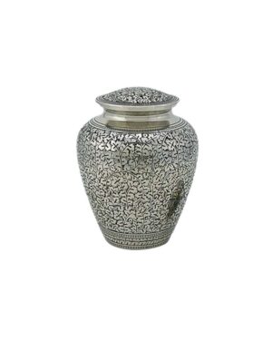 Elite Silver Ivy Brass Urn